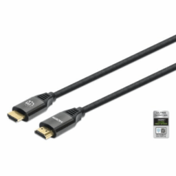 Cable HDMI Manhattan 355940 Macho-Macho / 2 M / Certificado De Ultra Alta Velocidad / 8K 60hz / Negro