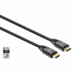Cable HDMI Manhattan 355957 Macho-Macho / 3 M / Certificado De Ultra Alta Velocidad / 8K 60hz / Con Ethernet / Negro