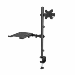 Soporte Combinado De Escritorio P/Laptop 10"-17" Y Monitor De 13"-32" Manhattan 462136 Soporta 8kg / Color Negro