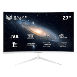 Monitor 27" Balam Rush BR-942997 Andromeda MAG27Y / Full HD / Gamer / Curvo / Panel VA / HDMI / DP / Vesa 100mm / Color Blanco