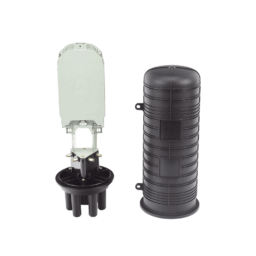 Caja De Distribución De Fibra Óptica Vertical Tipo Domo LinkedPro 48 Empalmes (Expandible Hasta 96 Empalmes Con Charola LP-SCV-48-ST) / Exterior / IP68 / LP-SCV-48