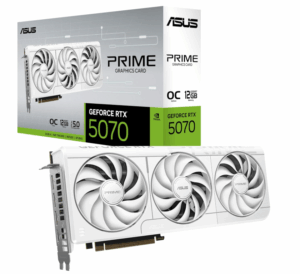 Tarjeta de Video ASUS PRIME-RTX5070-O12G-WHITE GeForce RTX 5070 White OC/12GB GDDR7/PCI-E 5.0/HDMI/3xDP/Triple Fan