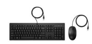 Kit Teclado y Mouse Alambrico HP 225/Optico/USB-A/1200DPI/Negro/AX2Y7AA