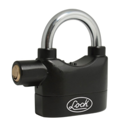 Candado Con Alarma Sonora Lock CASO70 70MM / Llave De Puntos / Negro