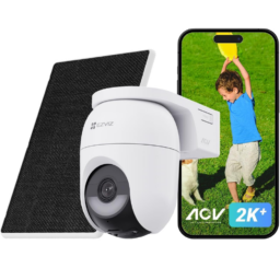 Kit Camara Y Panel Solar Ezviz HB8 Lite 4G De 4MPX / 4MM / IA Deteccion Humano-Vehiculo / 5200MAH / IP6 / PT 4G / Wi-Fi / CS-HB8C LITE