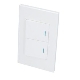 Placa de Pared Surtek P622B con 2 Apagadores 1/2/Blanco