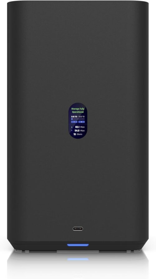 Servidor NAS Ubiquiti UNAS-2-B con 2 Bahías/2.5GBE/para HDD de 3.5"/Conectividad USB-C/Adaptador POE++ Incluido