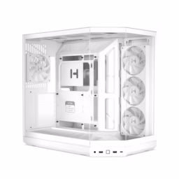 Gabinete Gaming HYTE Y50 RGB CS-HYTE-Y50RGB-WW/Mid-Tower/Cristal Templado Panorámico/4 Ventiladores ARGB/Sin Fuente/Snow White/E-ATX/ATX/Micro-ATX/Mini-ITX