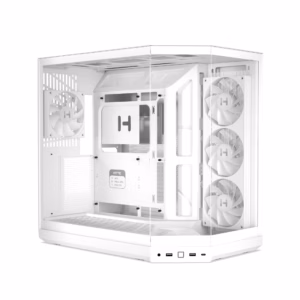 Gabinete Gaming HYTE Y50 RGB CS-HYTE-Y50RGB-WW/Mid-Tower/Cristal Templado Panorámico/4 Ventiladores ARGB/Sin Fuente/Snow White/E-ATX/ATX/Micro-ATX/Mini-ITX